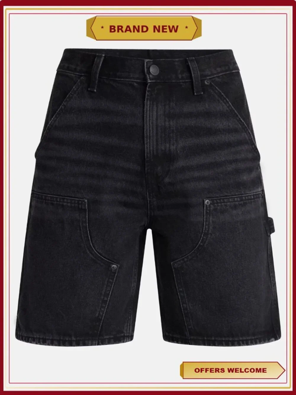Men's 100% Cotton Denim Carpenter Shorts 9